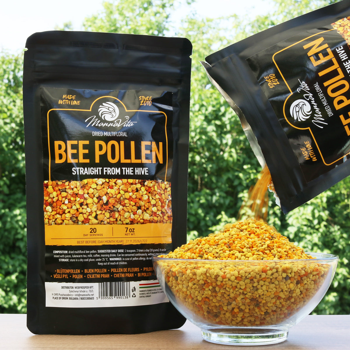 Pólen de abelha multifloral seco Mannavita • 200 g