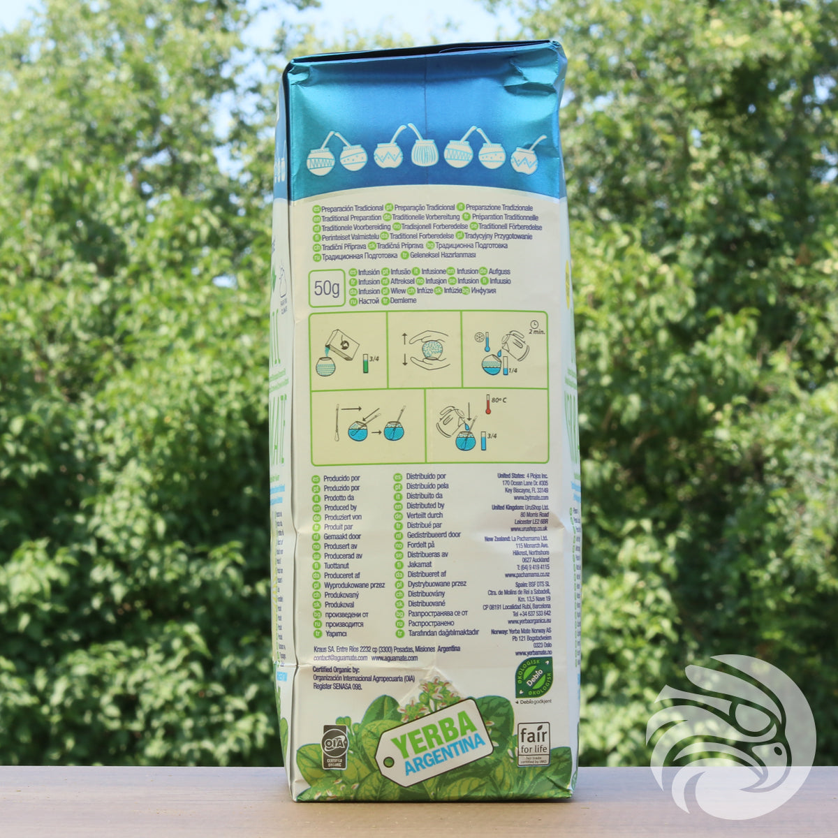 Aguamate Erva-mate biológica • Elaborada com palo • 500 g