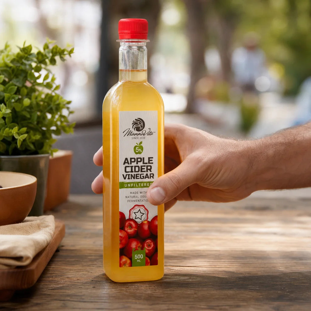 Mannavita Vinagre de Maçã, não filtrado com dupla fermentação • 500 ml