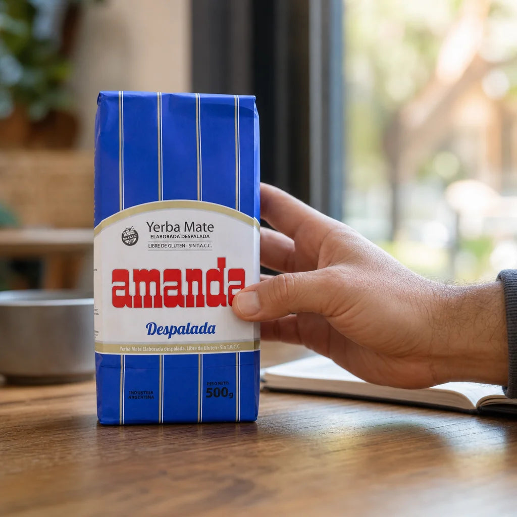 Chá de yerba-mate Amanda • Sem talos – Sin palo • 500 g