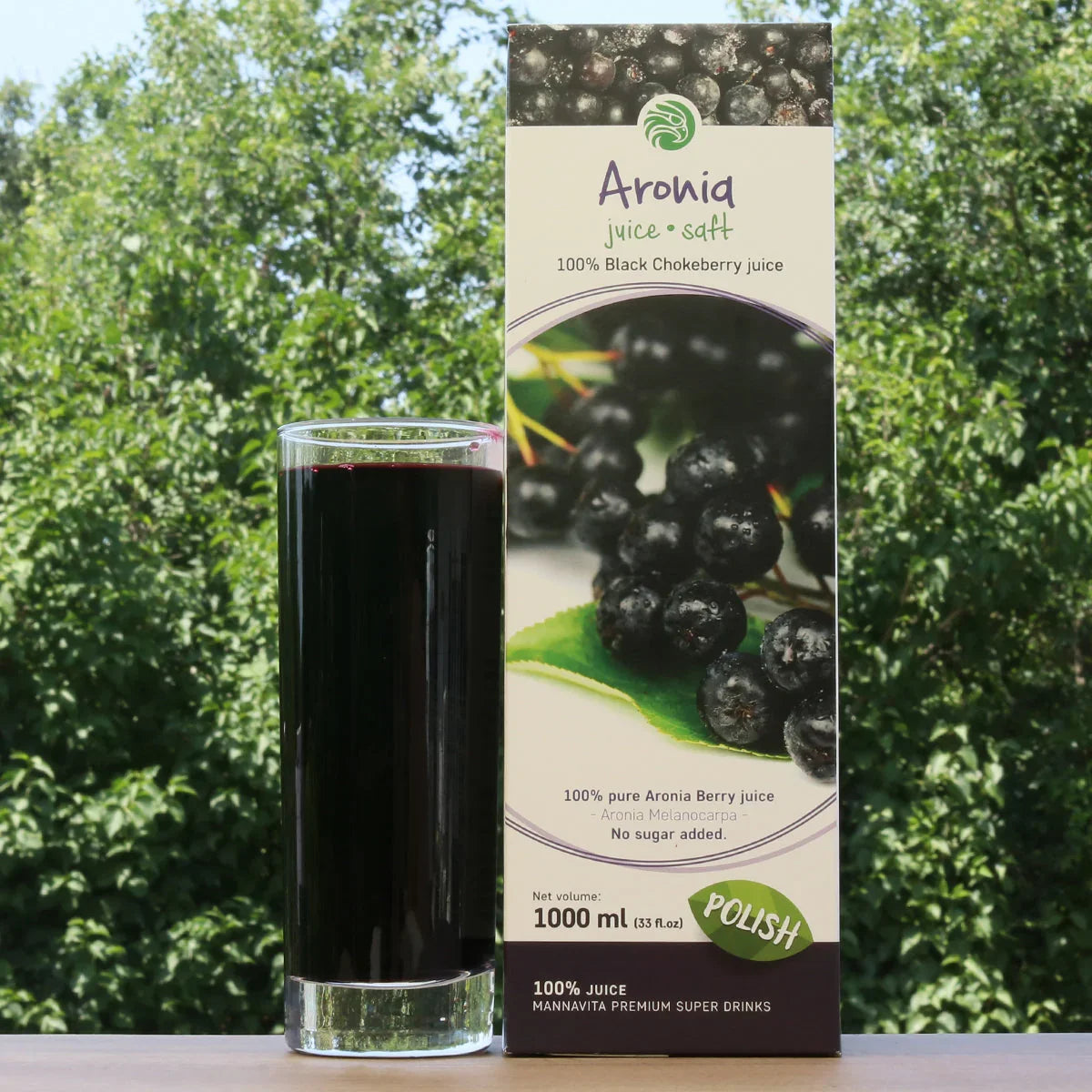 Mannavita Aronia berry 100% pure pressed juice • 1000 ml - Mannavita