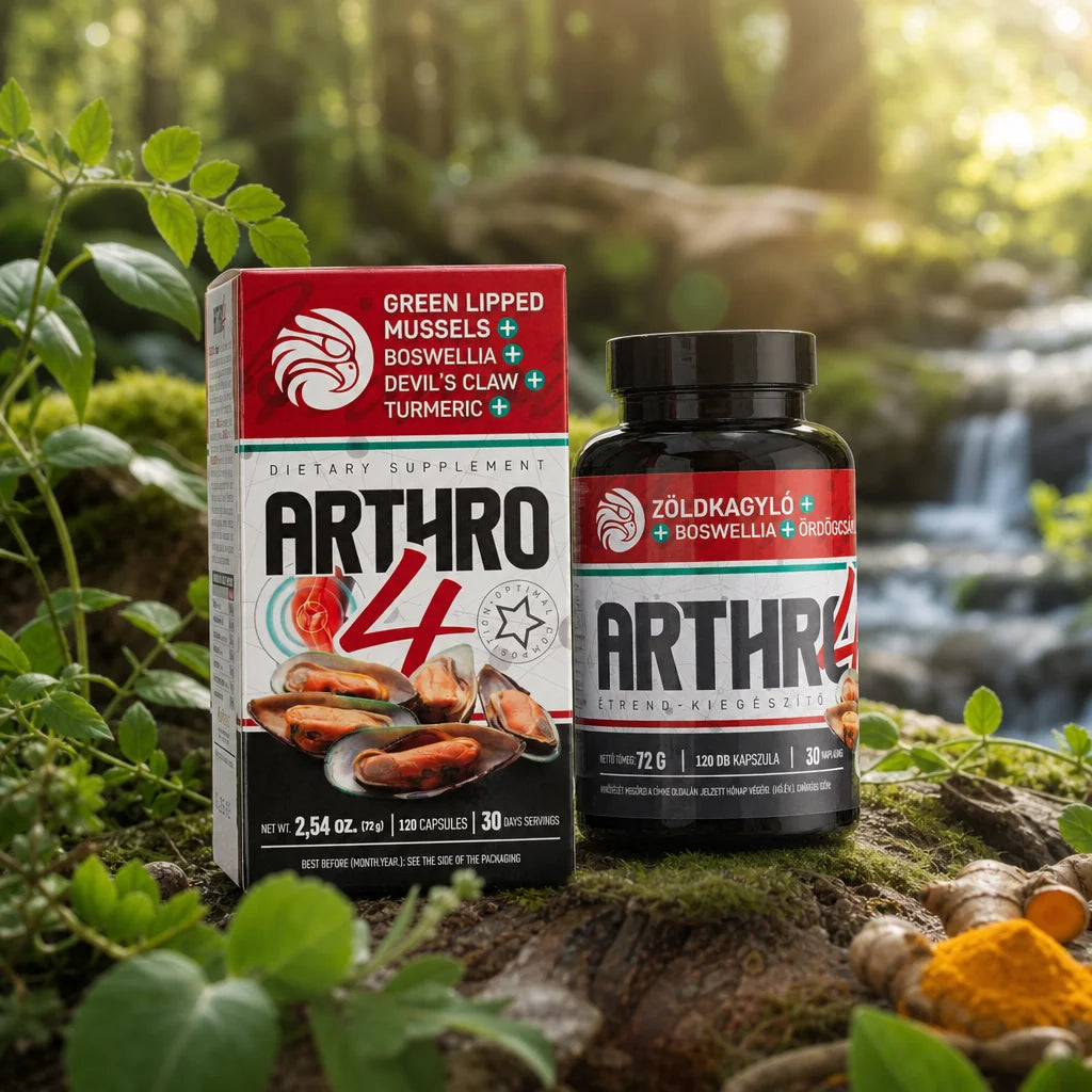 ARTHRO4 • Complexo para as articulações e cartilagens • com Mexilhão de lábio verde • 120 cápsulas