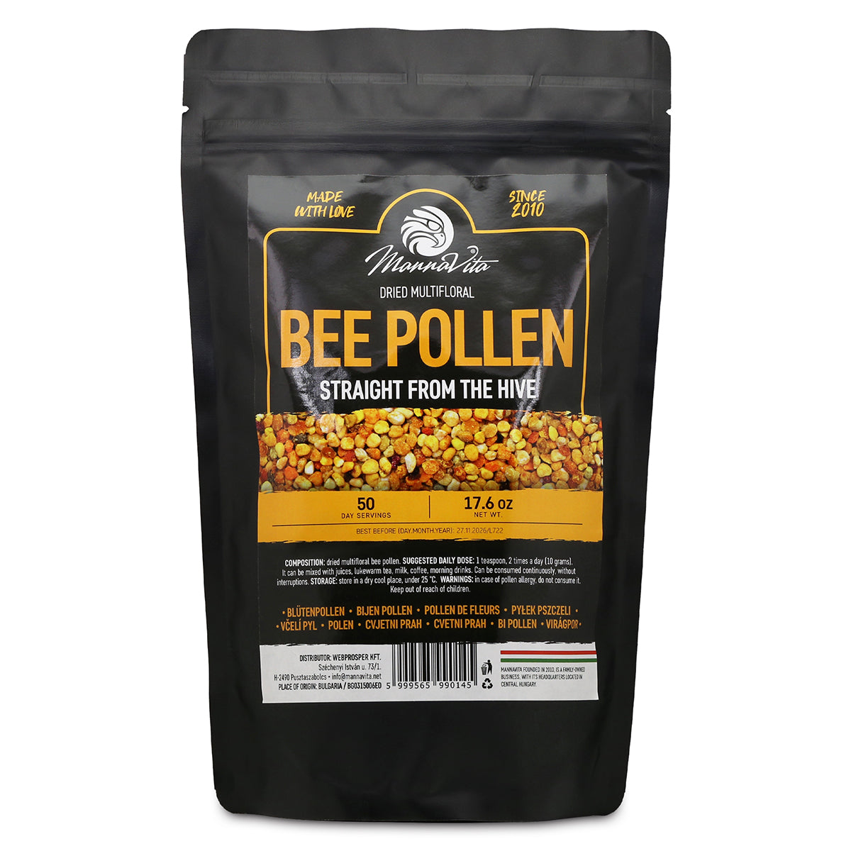 Mannavita pólen de abelha multifloral seco • 500 g