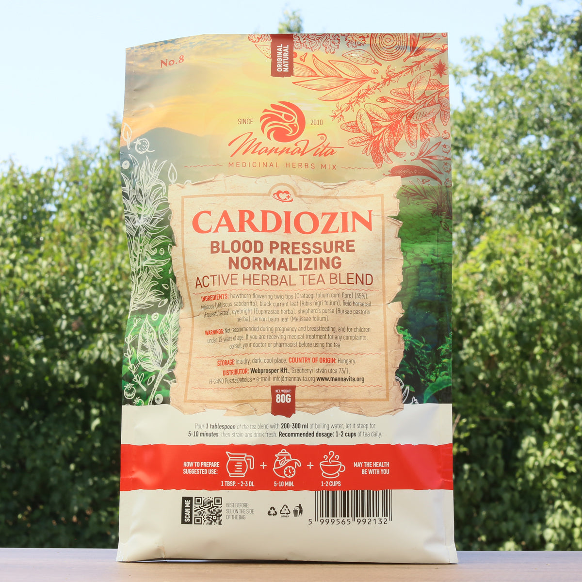 CARDIOZIN mistura ativa de infusão de ervas para normalizar a tensão arterial • 80g