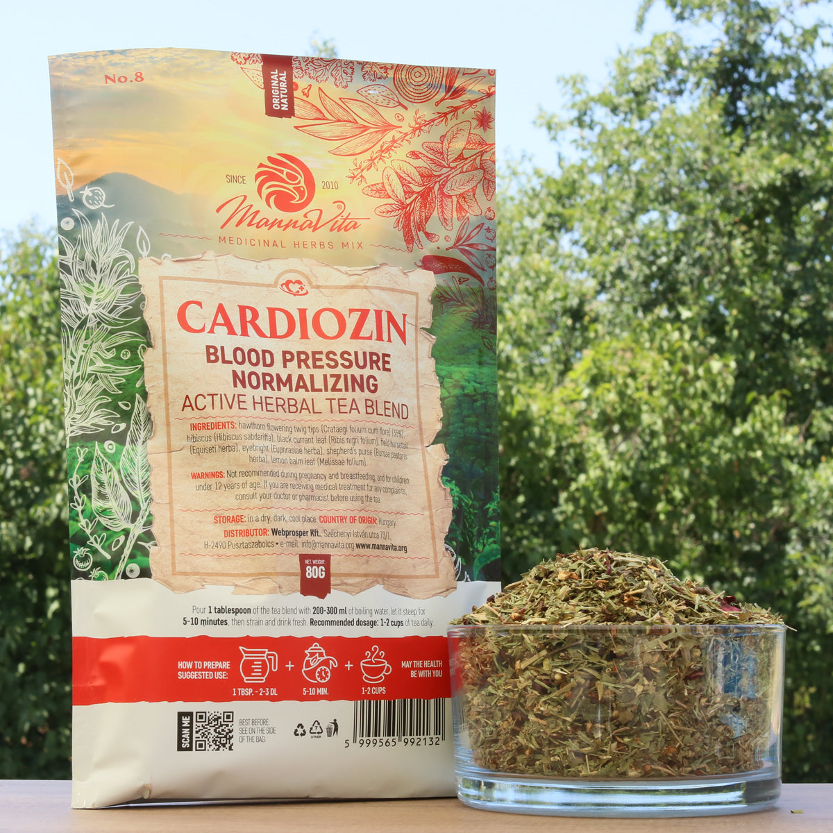 CARDIOZIN mistura ativa de infusão de ervas para normalizar a tensão arterial • 80g