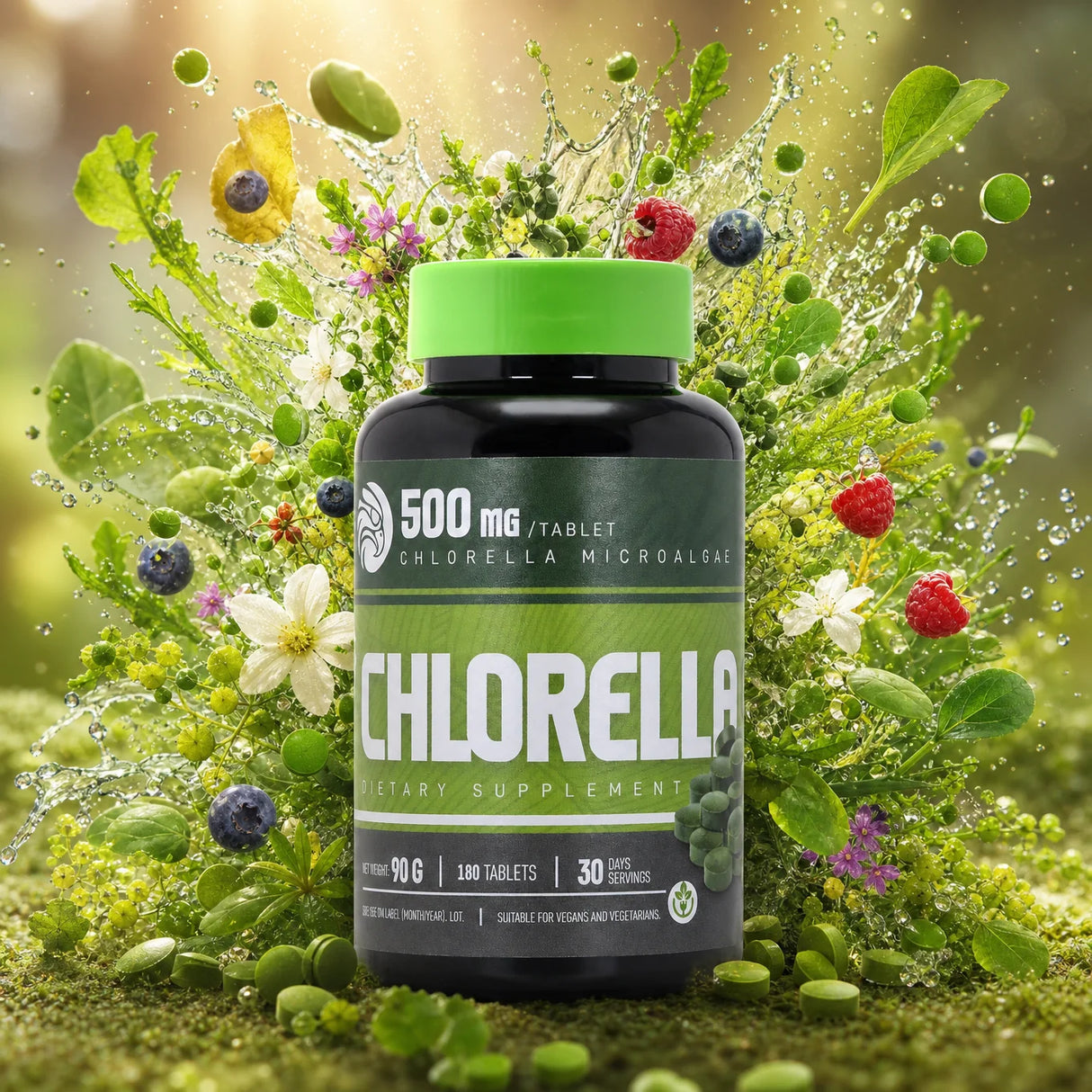 Mannavita • comprimidos de Chlorella 500 mg • 180 unid.