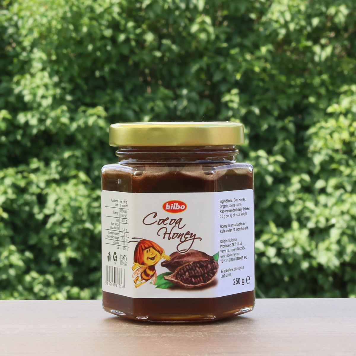 Mel de cacau cru Bilbo • 250 g