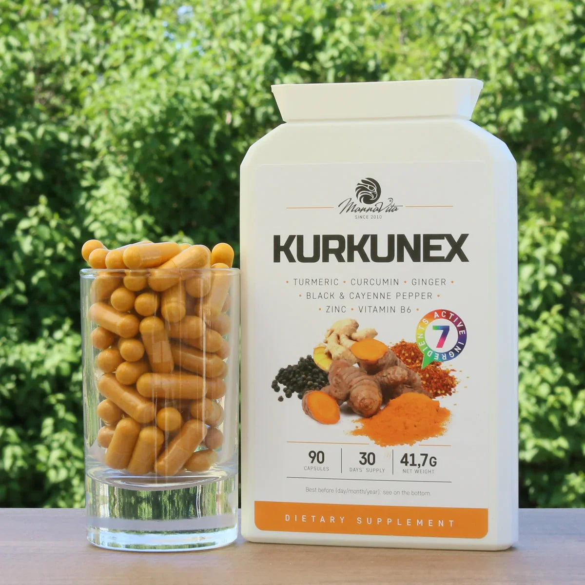 KURKUNEX turmeric extract complex • 90 capsules - Mannavita