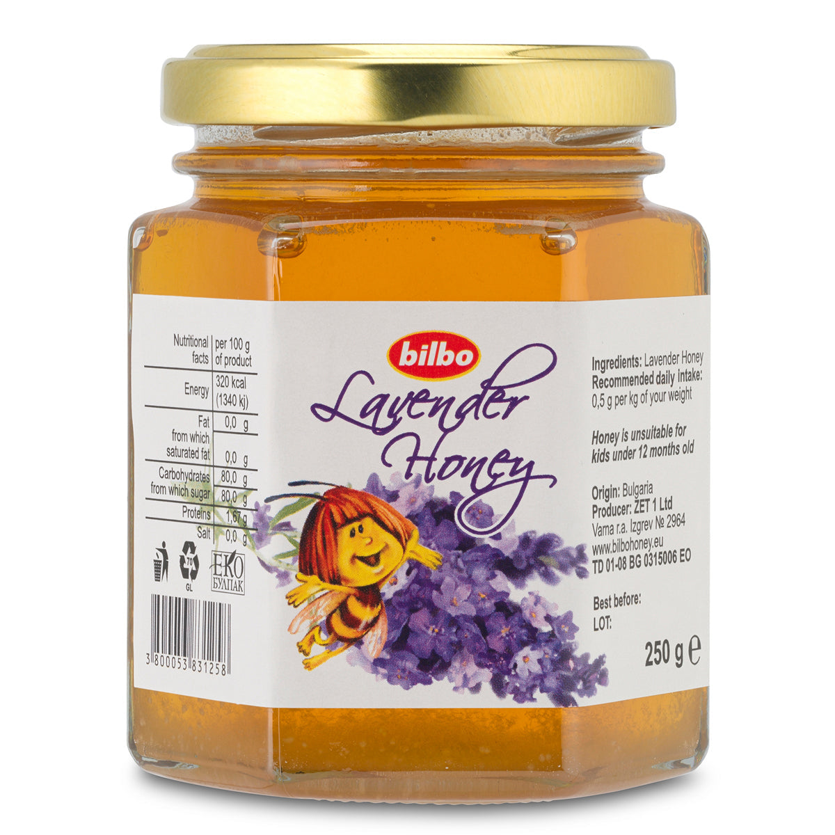 Mel de lavanda cru Bilbo • 250 g