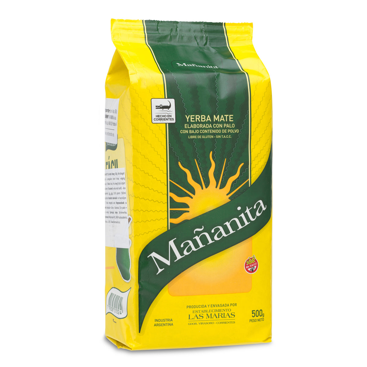 Chá de yerba mate Mañanita • Elaborado com palo • 500 g