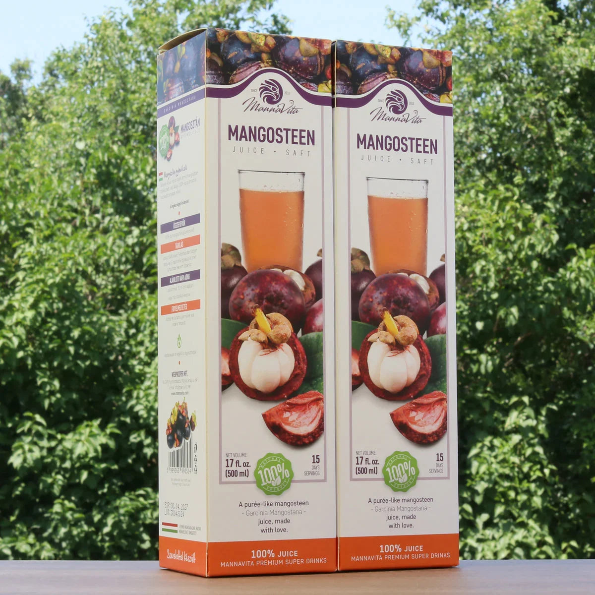 Mannavita Mangosteen 100% pure pressed purée • 500 ml - Mannavita