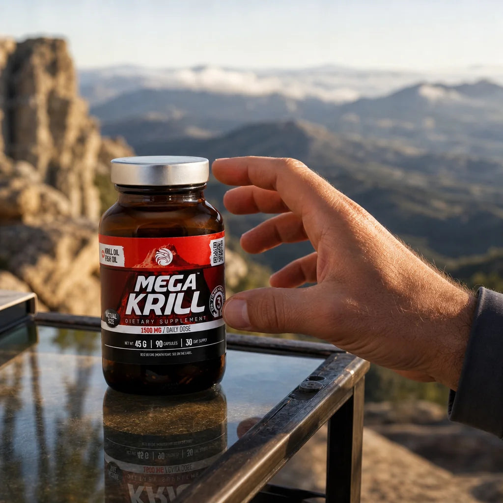 MegaKRILL 1500 mg óleo de krill + óleo de peixe • 90 cápsulas