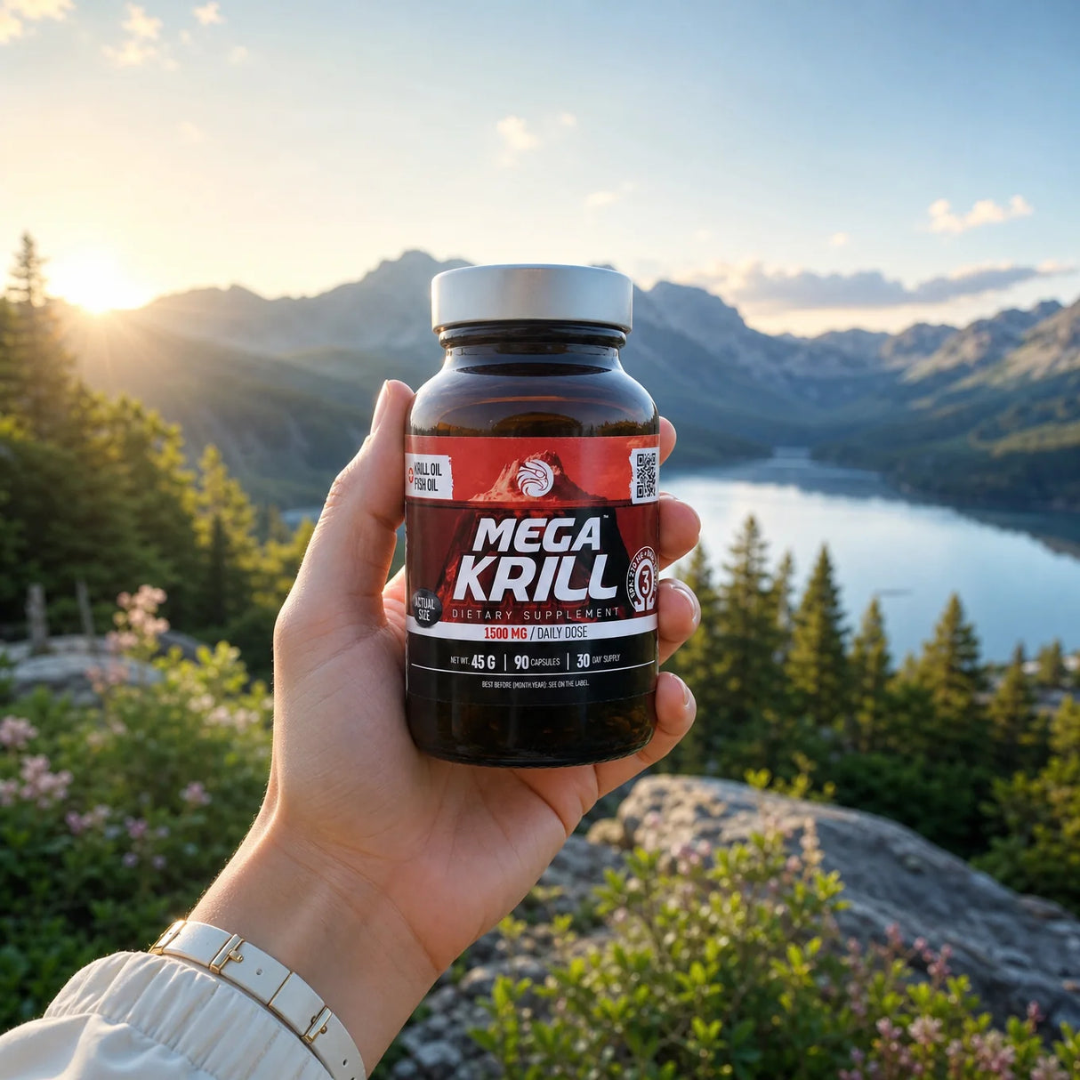 MegaKRILL 1500 mg óleo de krill + óleo de peixe • 90 cápsulas