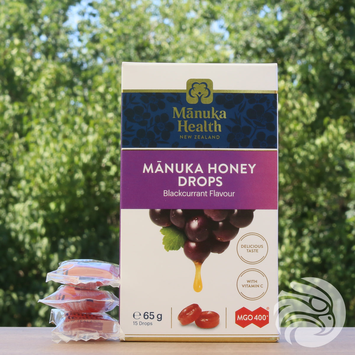 Pastilhas de mel de Manuka com groselha preta • 15 unid.
