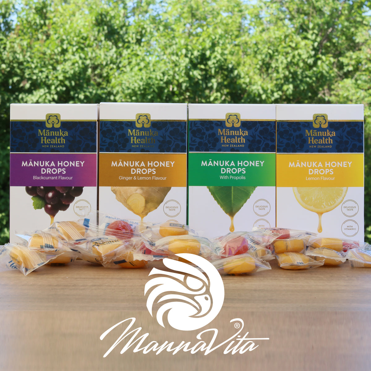 Pastilhas de mel de Manuka com gengibre natural e limão • 15 unid.