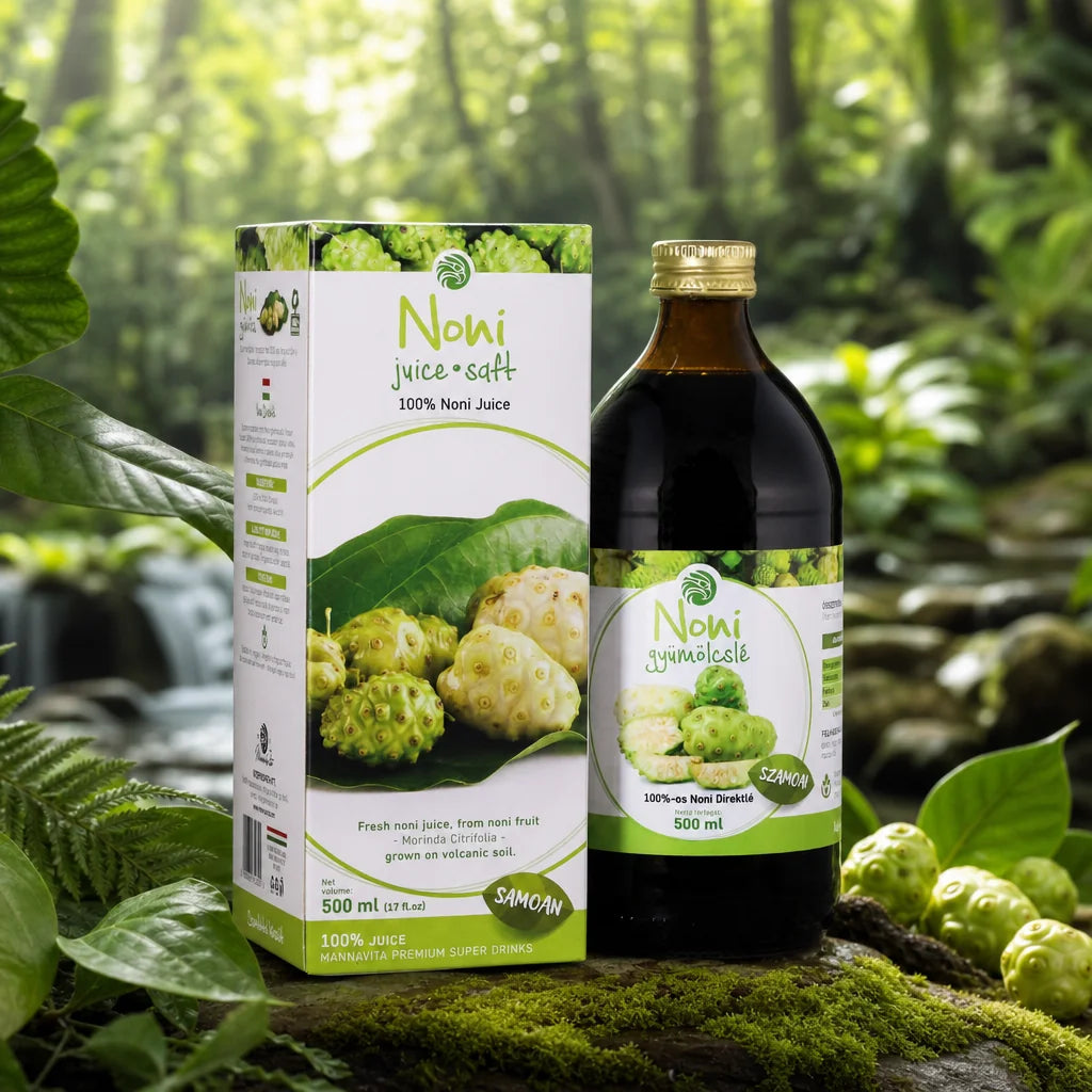 Mannavita • Sumo de Noni, 100% puro prensado • 500 ml