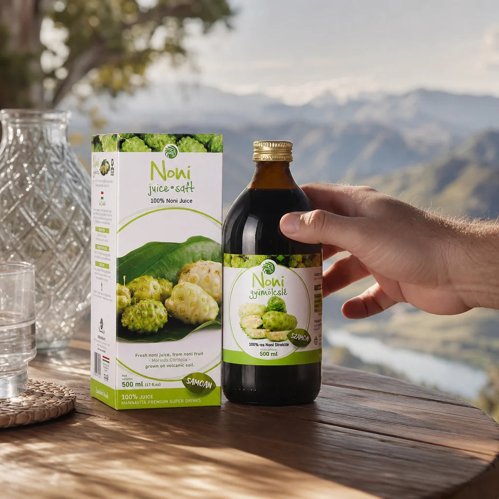 Mannavita • Sumo de Noni, 100% puro prensado • 500 ml
