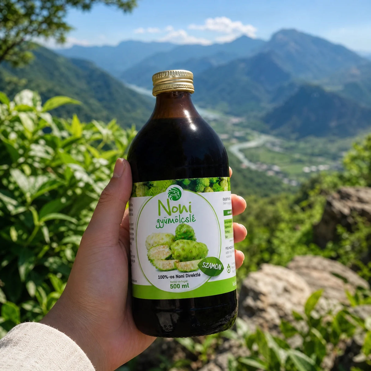 Mannavita • Sumo de Noni, 100% puro prensado • 500 ml