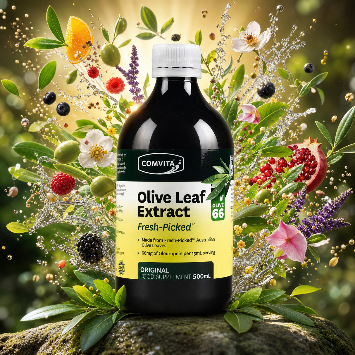 Extrato líquido de folha de oliveira Comvita • 500 ml