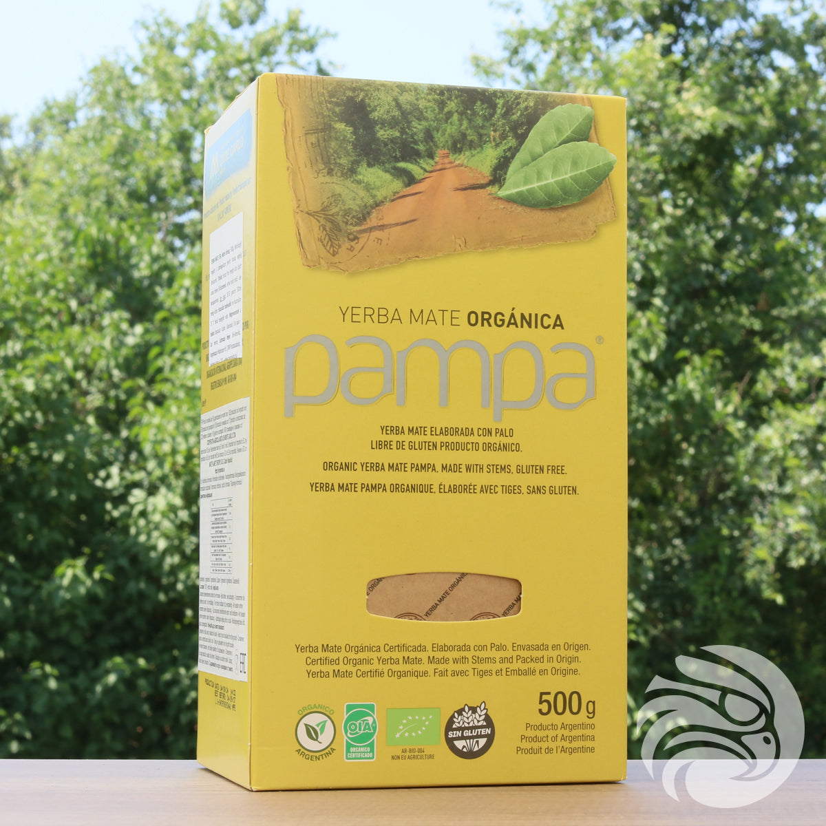 Chá de yerba-mate biológico Pampa • Elaborado com palo • 500 g