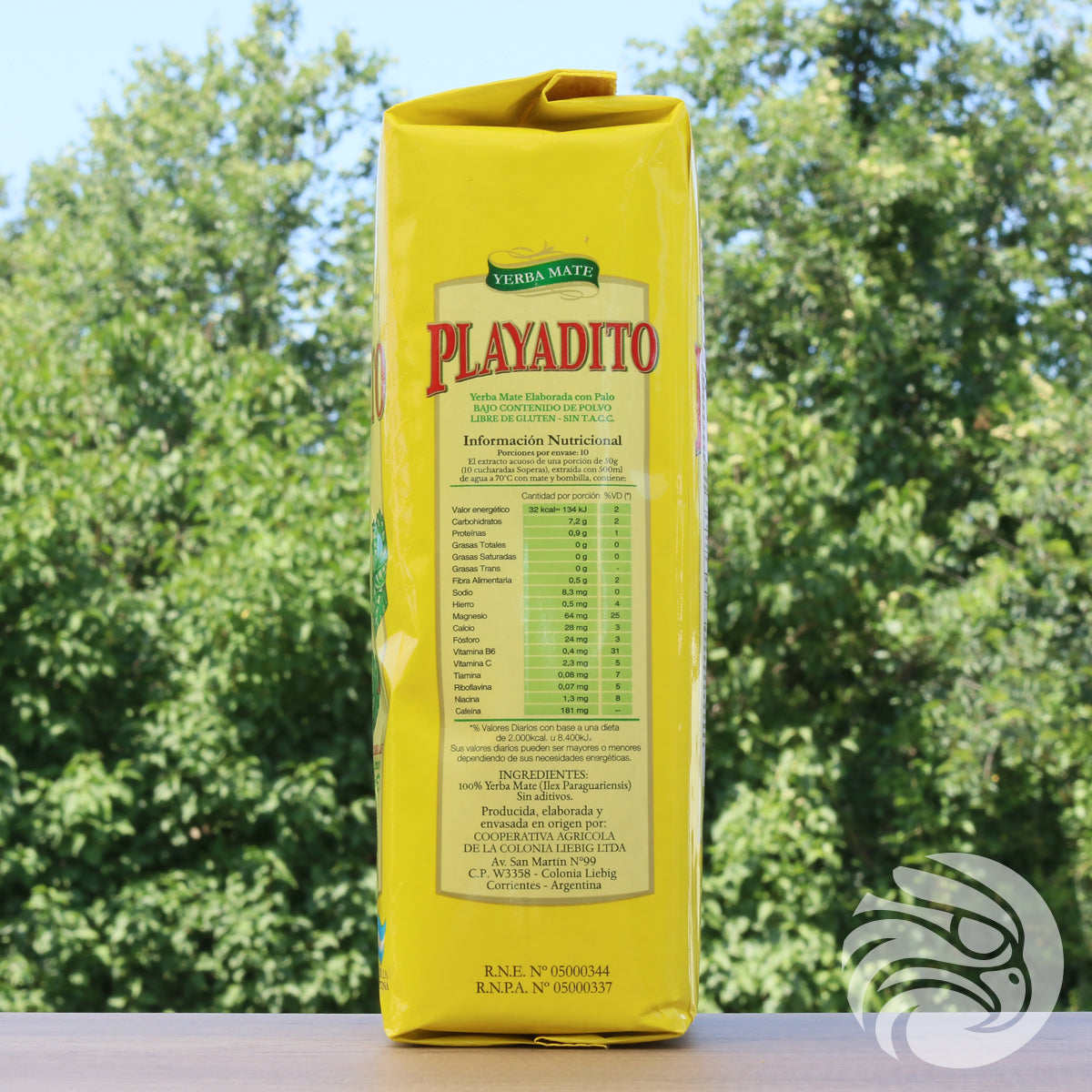 Chá de erva-mate Playadito • Elaborada com pau • 500 g