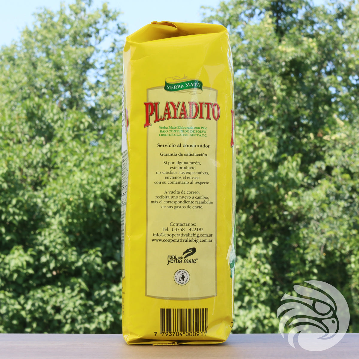 Chá de erva-mate Playadito • Elaborada com pau • 500 g
