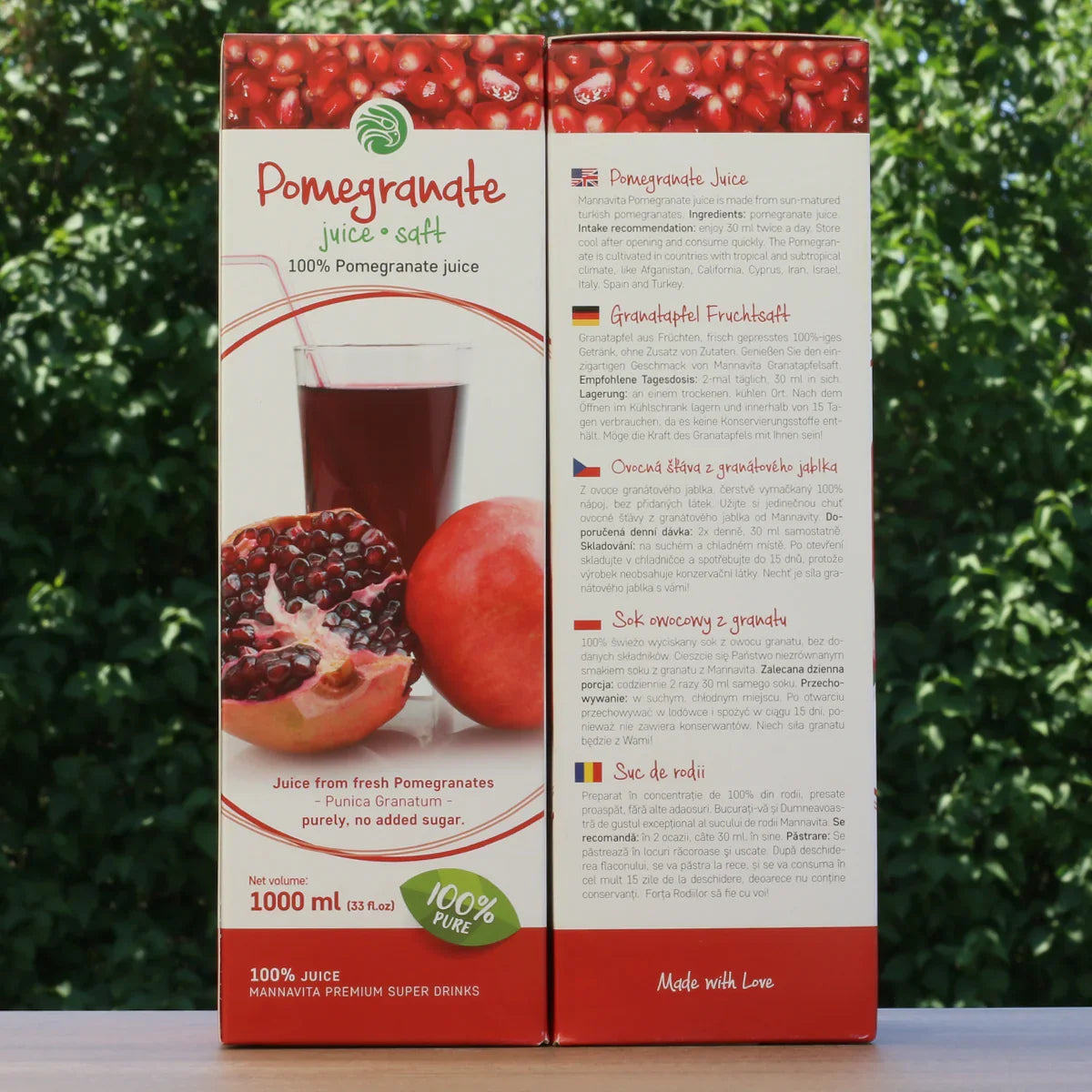 Mannavita Pomegranate 100% pure pressed juice • 1000 ml - Mannavita