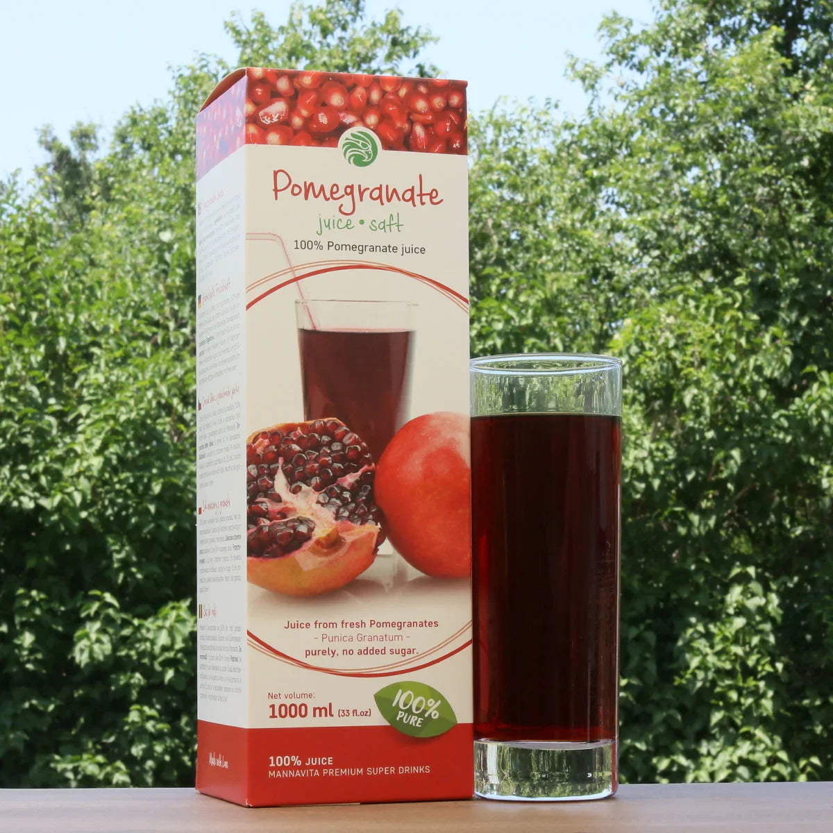 Mannavita Pomegranate 100% pure pressed juice • 1000 ml - Mannavita