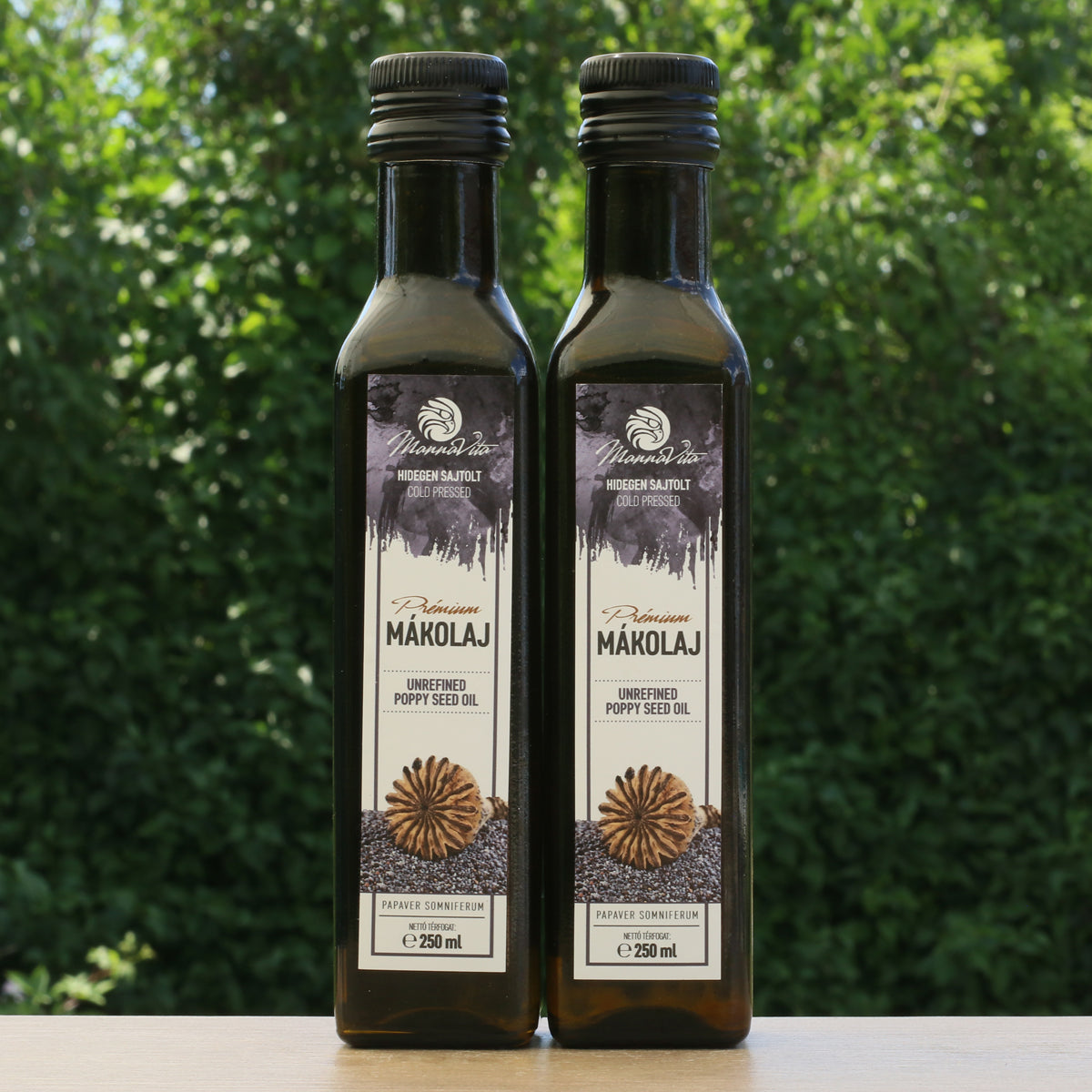 Óleo de sementes de papoila húngaro prensado a frio Mannavita • 250 ml