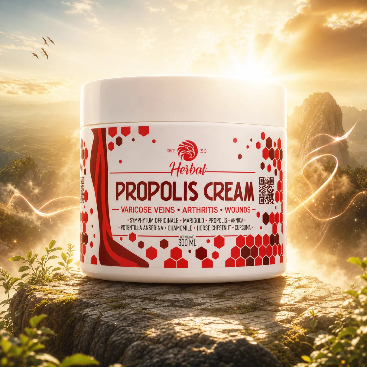 Mannavita Propolis Cream com Ervas • 300 ml