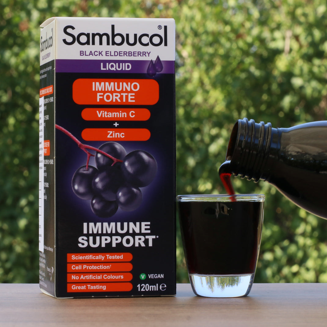 Xarope de sabugueiro preto Sambucol, Immuno Forte • 120 ml