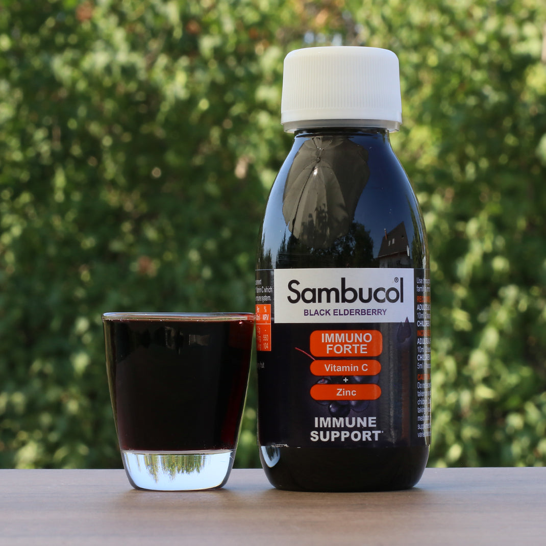 Xarope de sabugueiro preto Sambucol, Immuno Forte • 120 ml