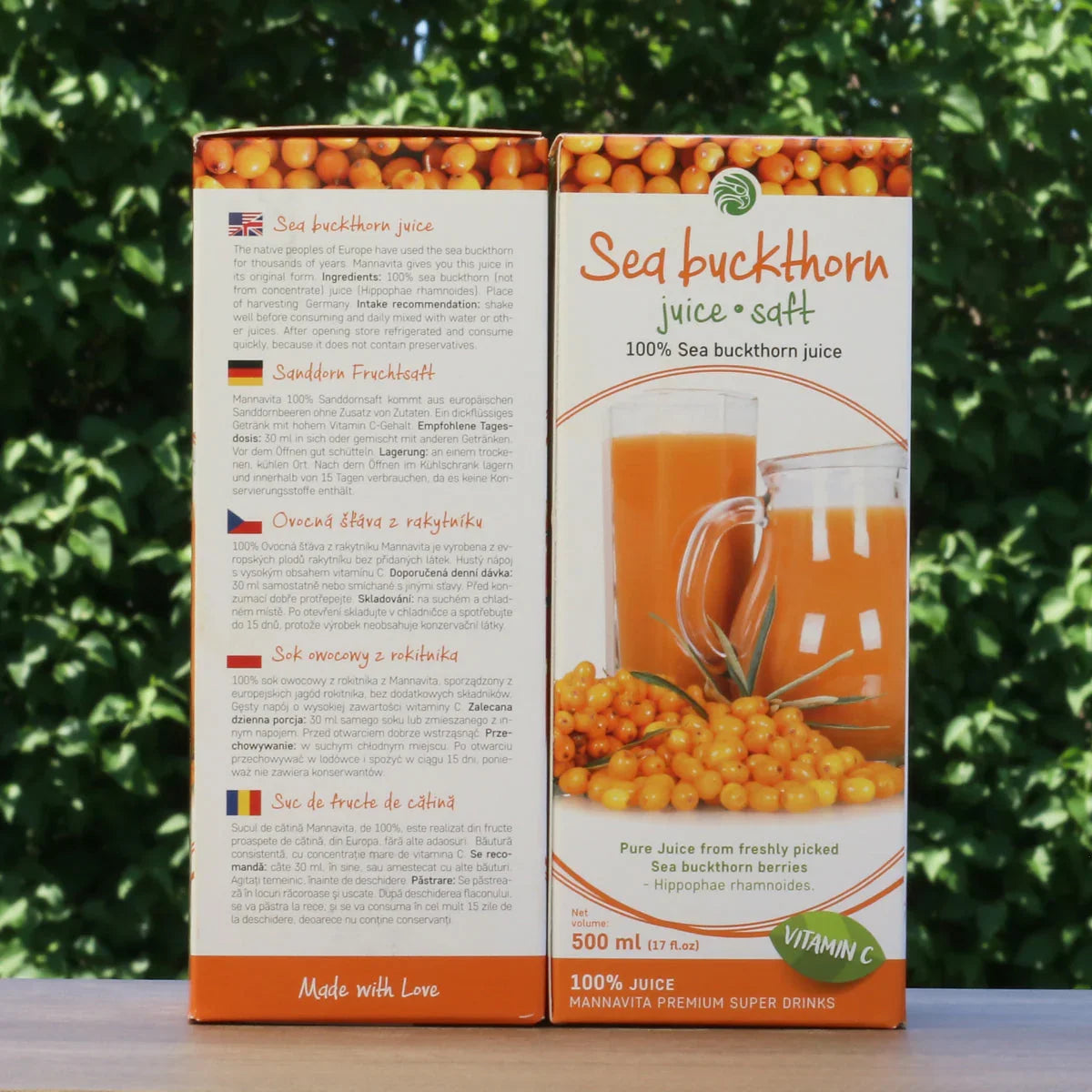 Mannavita Sea buckthorn 100% pure pressed juice • 500 ml - Mannavita