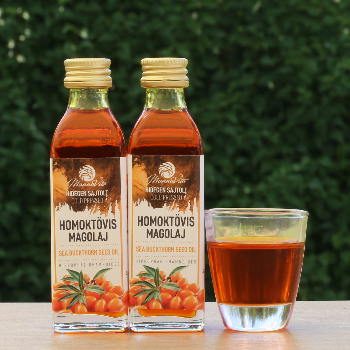 Óleo de sementes de espinheiro-mar húngaro prensado a frio Mannavita • 40 ml