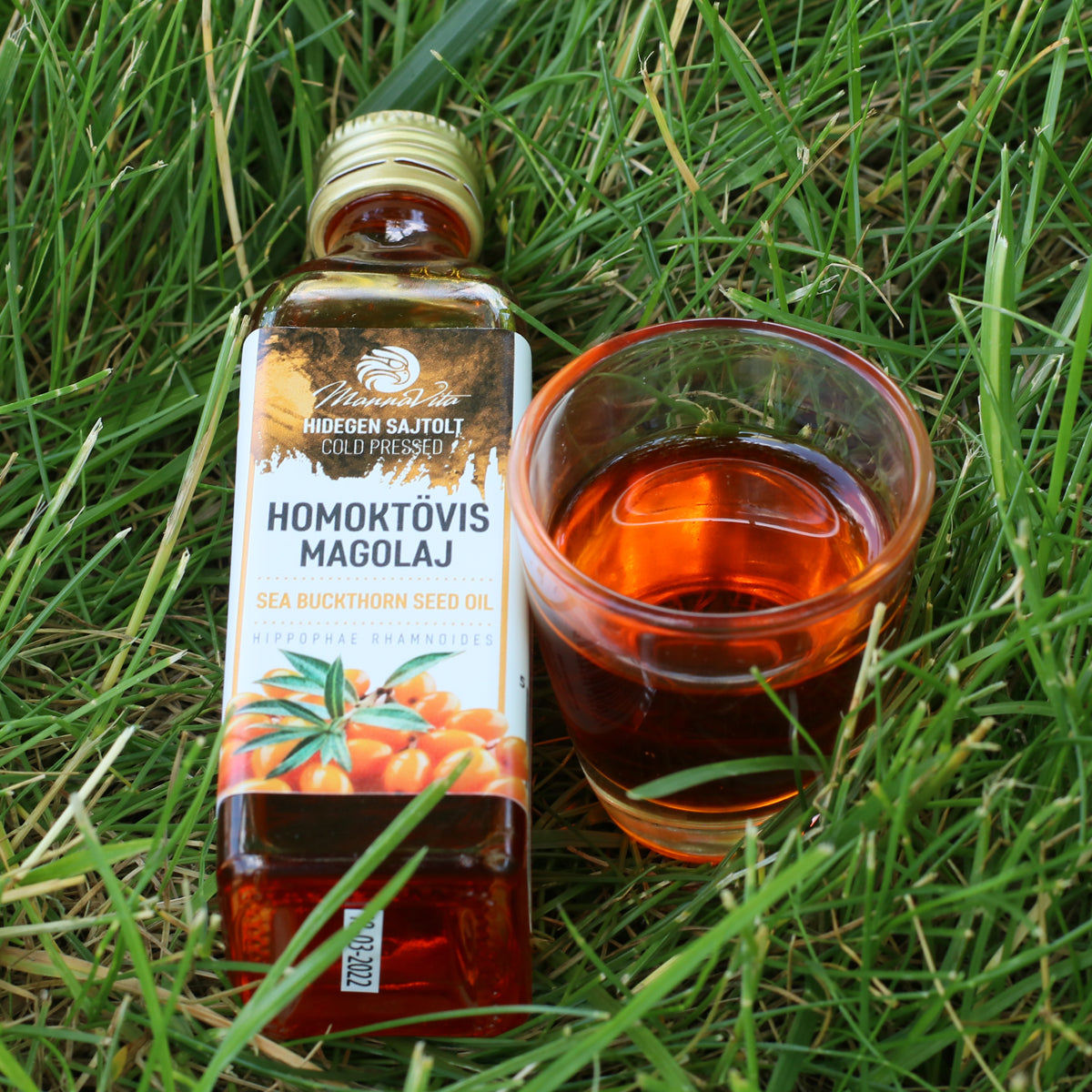 Óleo de sementes de espinheiro-mar húngaro prensado a frio Mannavita • 40 ml