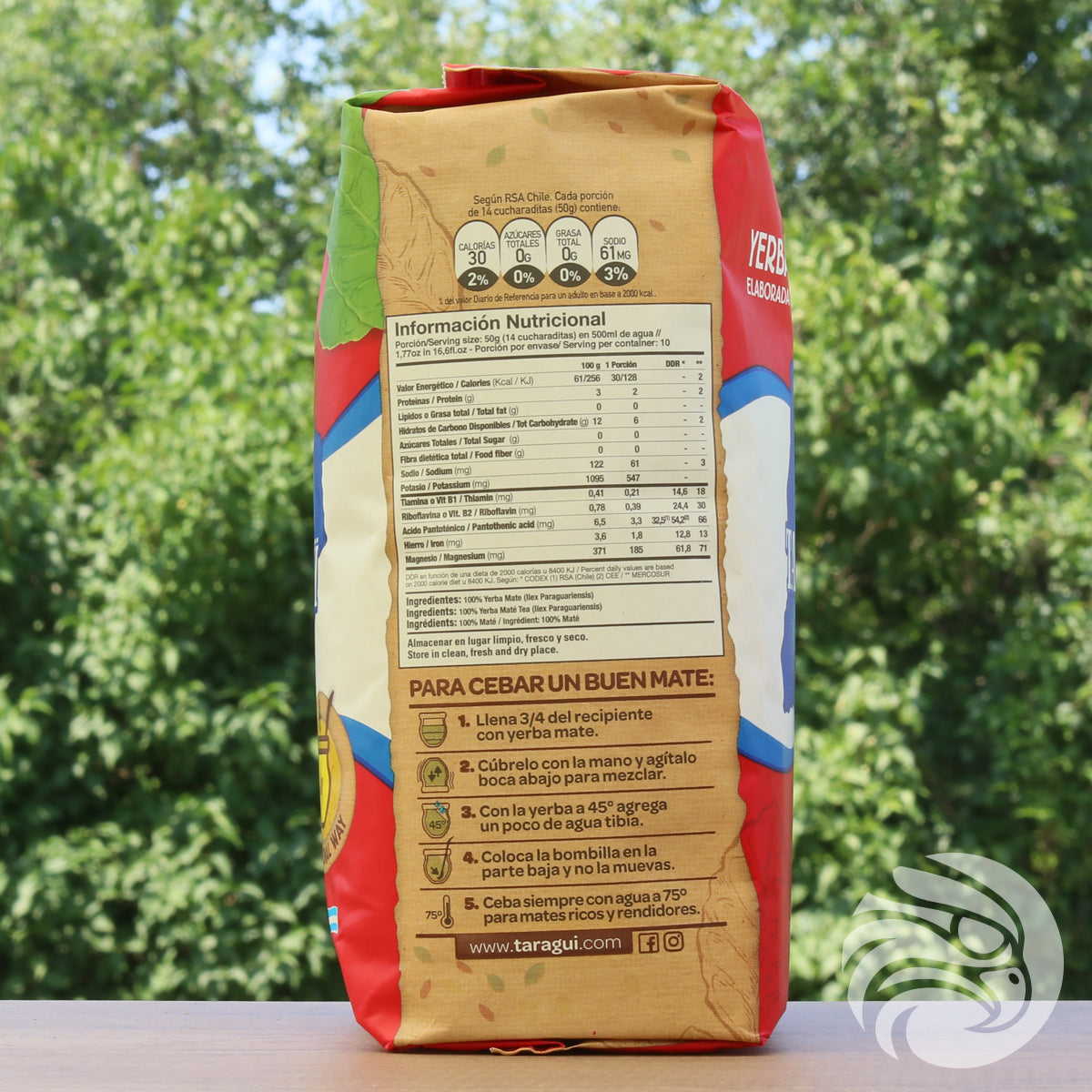 Chá mate Taragüi • Elaborado com pau • 500 g