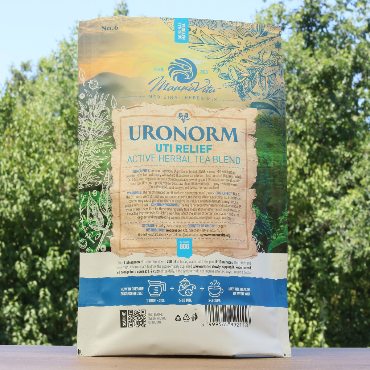 URONORM alívio da ITU mistura ativa de chá de ervas • 80g