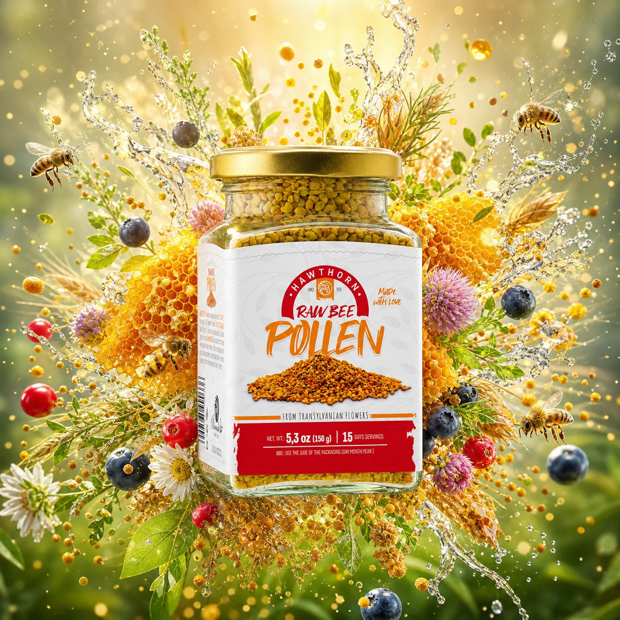 Mannavita pólen de abelha cru de Espinheiro • 150g