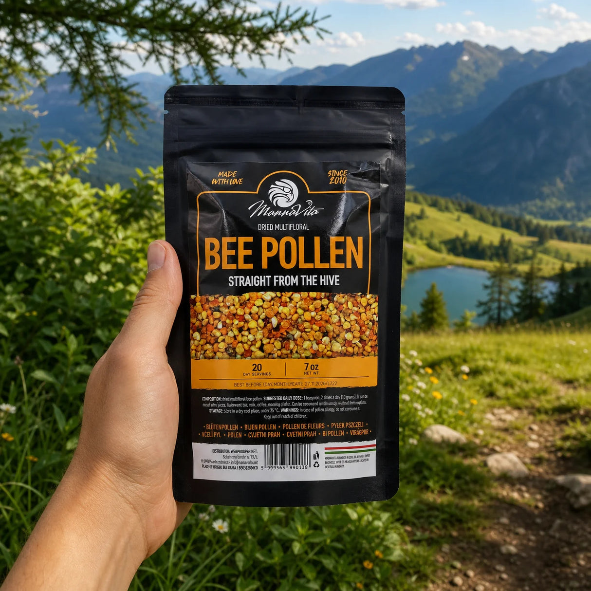 Pólen de abelha multifloral seco Mannavita • 200 g