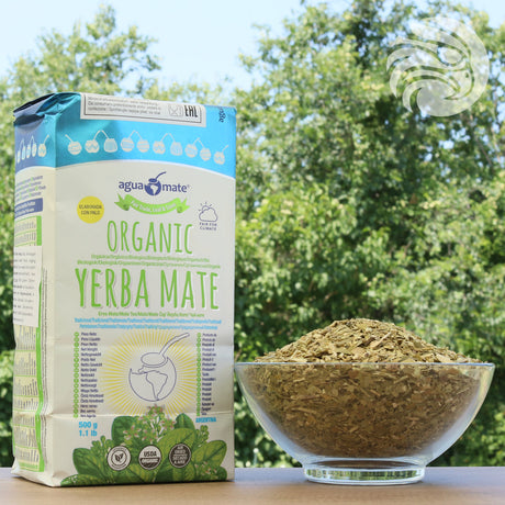 Aguamate Erva-mate biológica • Elaborada com palo • 500 g