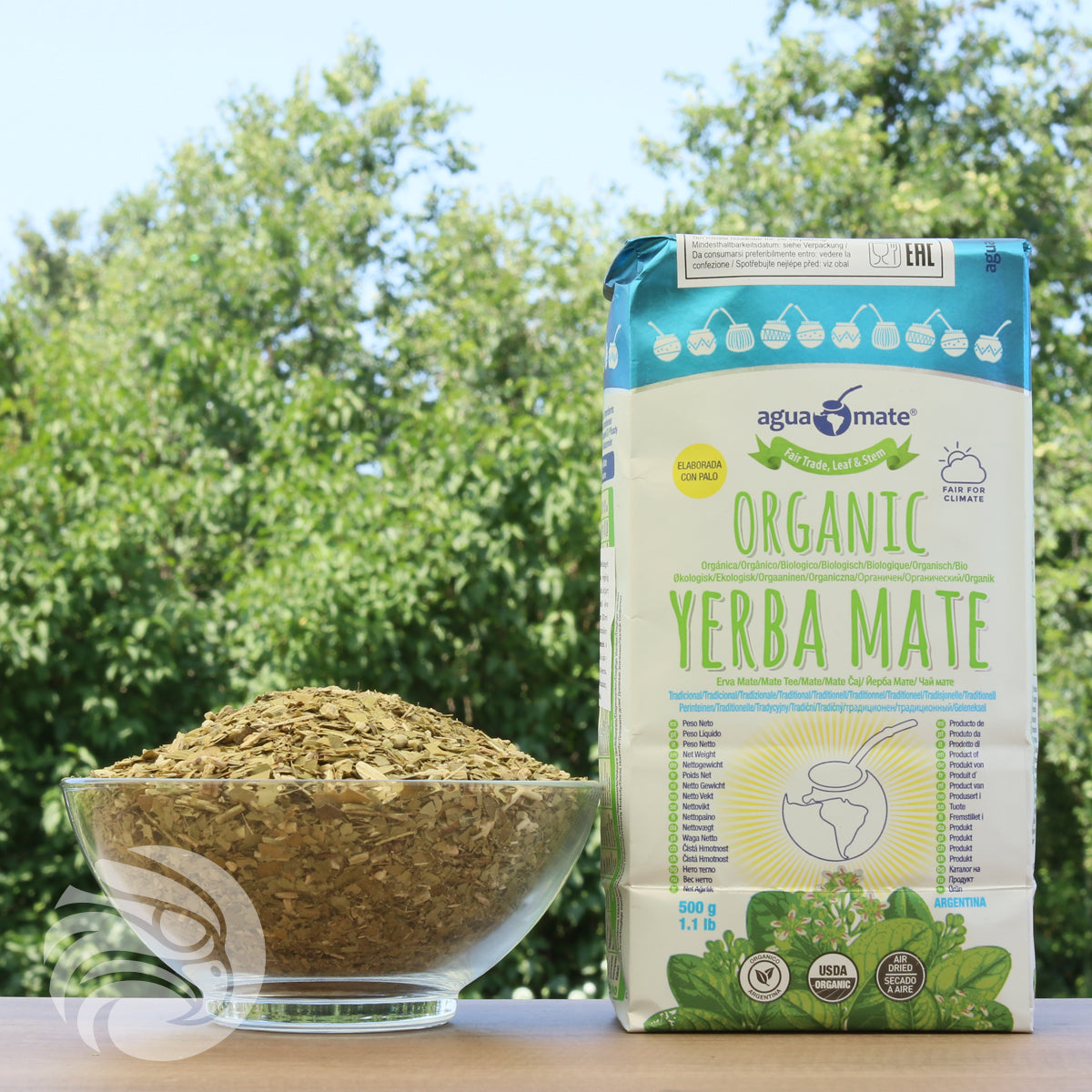 Aguamate Erva-mate biológica • Elaborada com palo • 500 g