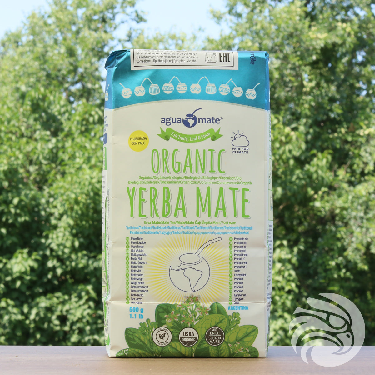 Aguamate Erva-mate biológica • Elaborada com palo • 500 g