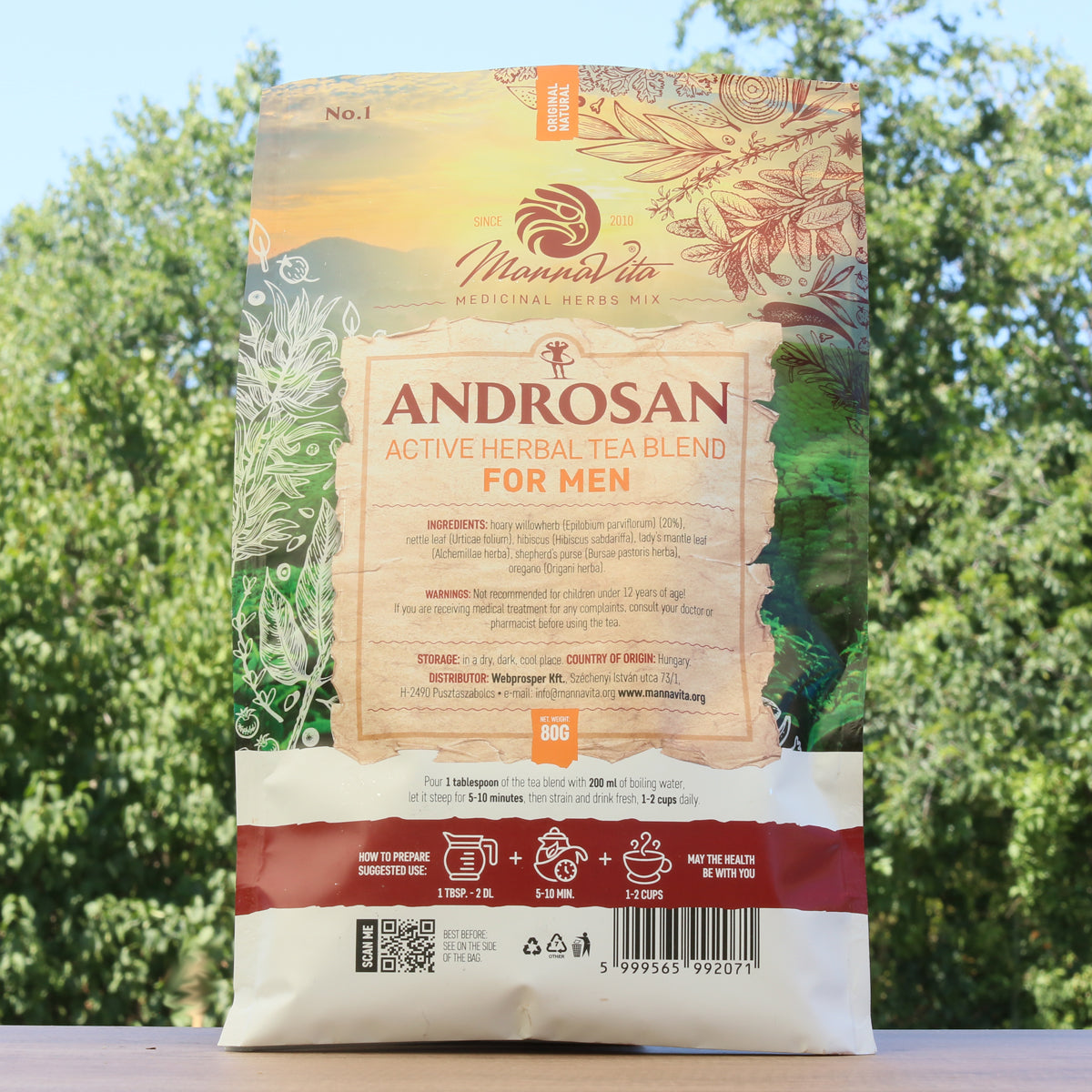 ANDROSAN mistura ativa de chá de ervas para homens • 80g