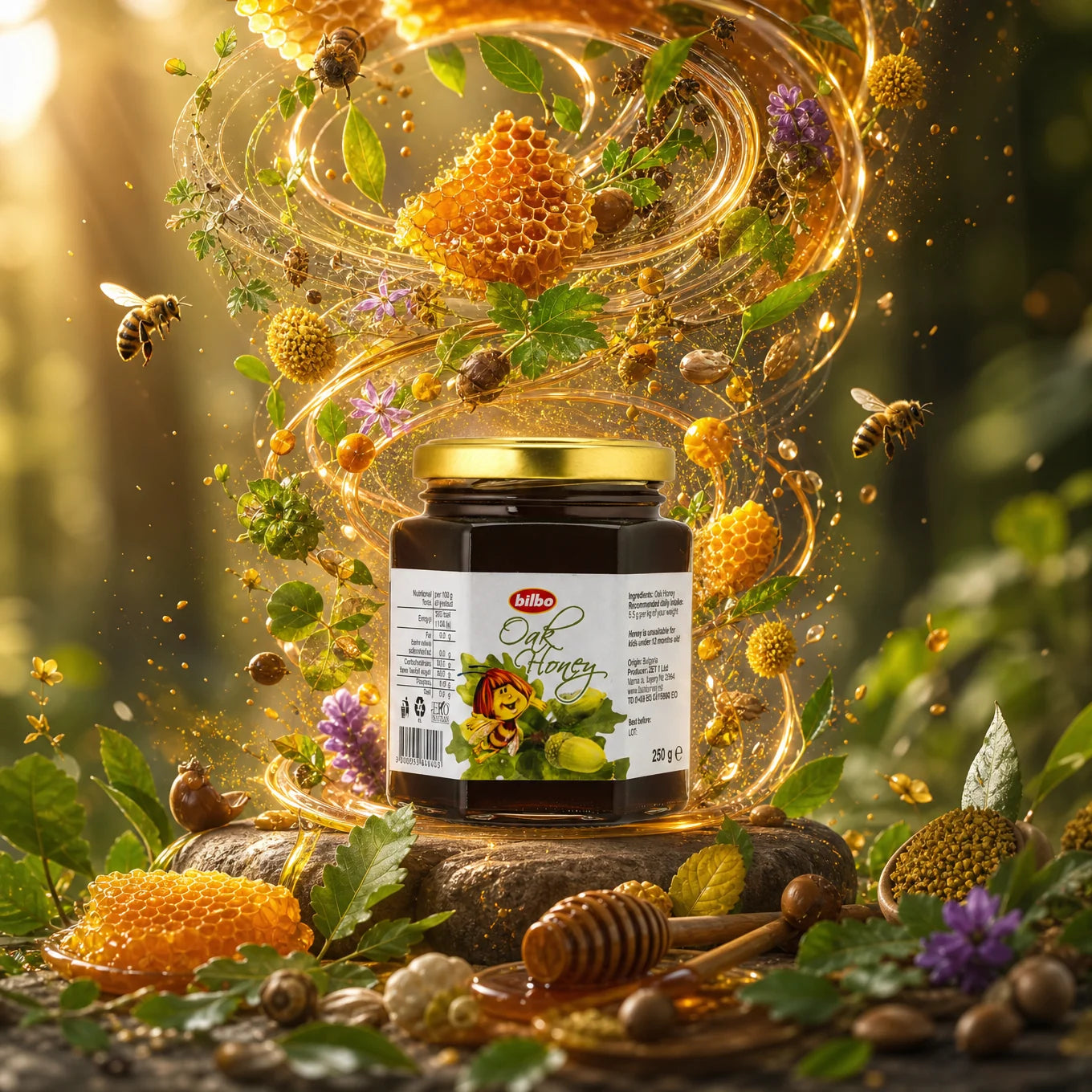 Mel de tília cru Bilbo • 250 g