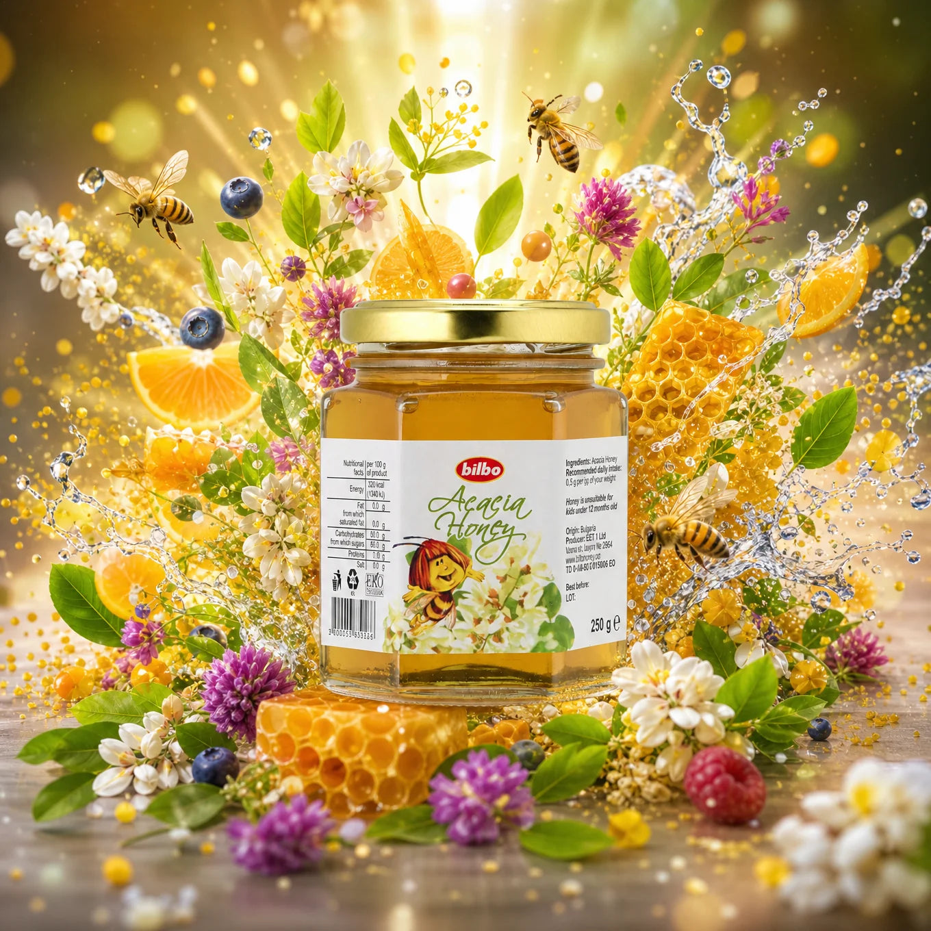 Mel de tília cru Bilbo • 250 g