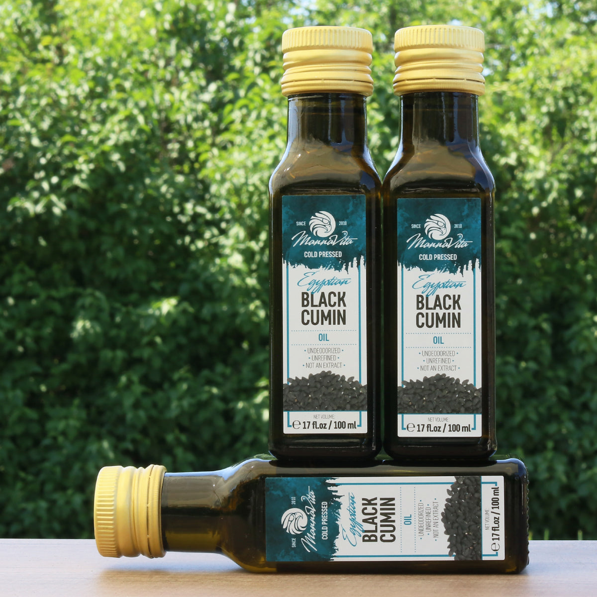 Óleo de sementes de cominho-preto prensado a frio Mannavita • 100 ml