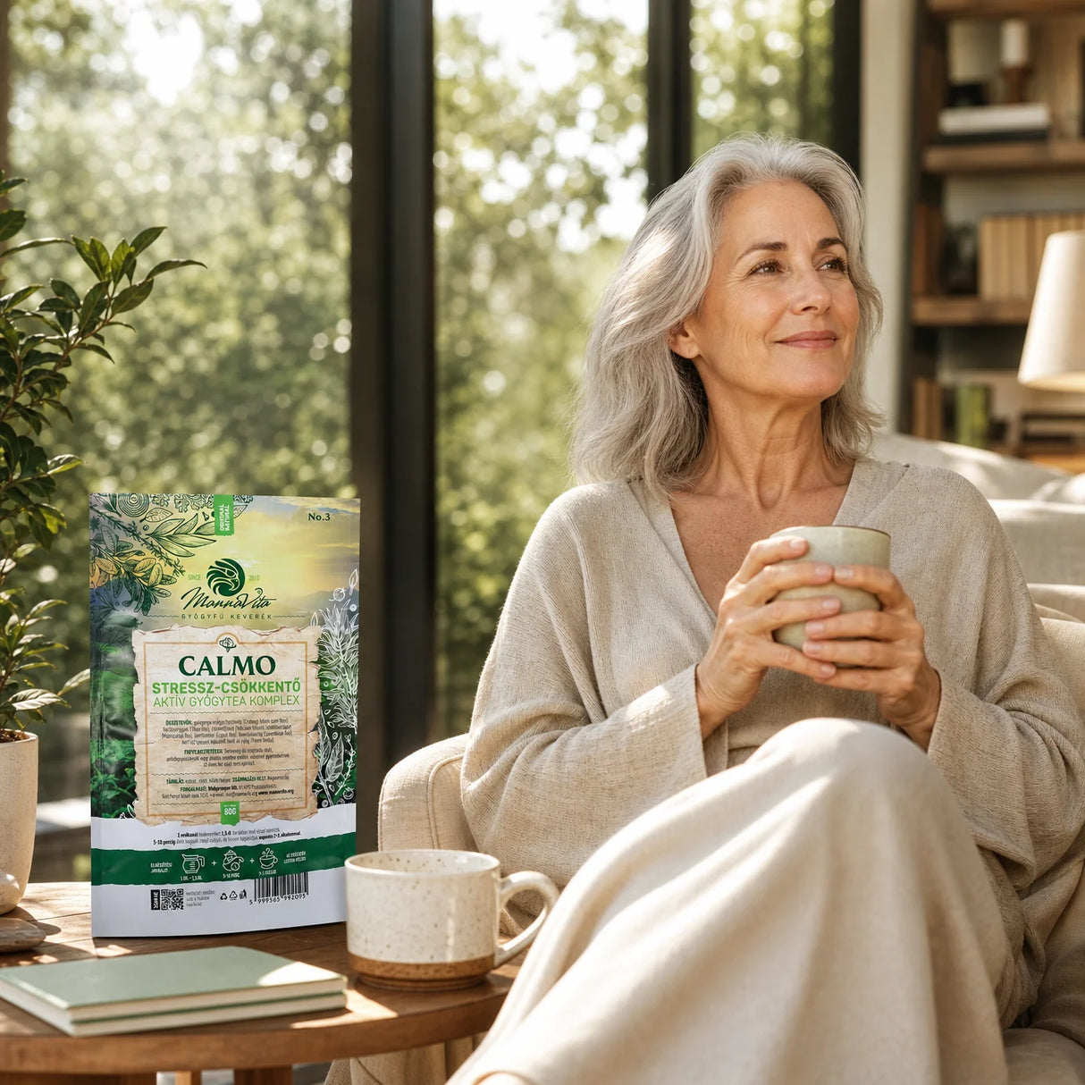 CALMO mistura ativa de chá de ervas para alívio do stress • 80g