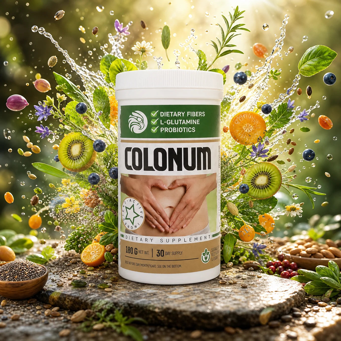 COLONUM pó para limpeza do cólon e restauração intestinal • 180g