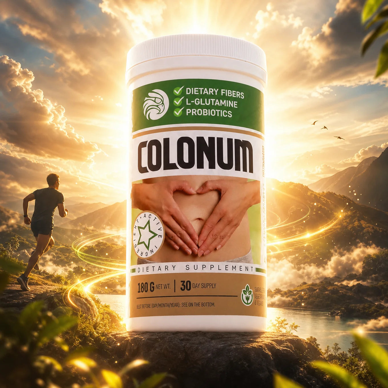 COLONUM pó para limpeza do cólon e restauração intestinal • 180g