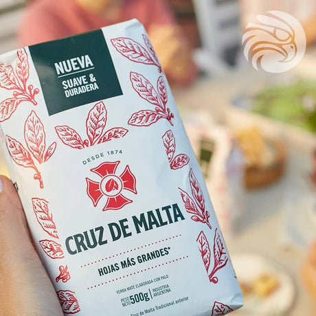 Cruz de Malta yerba mate • Elaborada con palo • 500 g